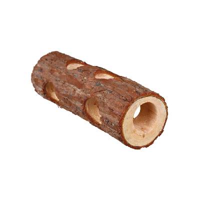 Tunel dřevěný přírodní dřevo pro hlodavce 6 x 20 cm