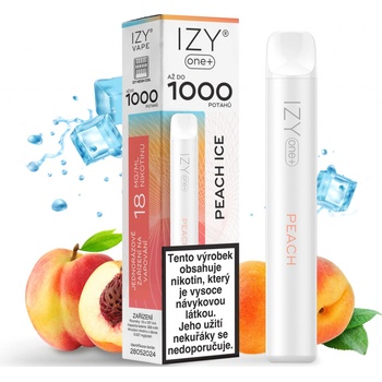 vape vozol 25000 IZY VAPE IZY ONE+ Peach Ice 18 mg 1000 potáhnutí od 119 Kč