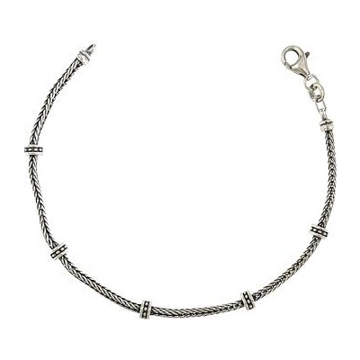 Infinitysilver stříbrný oxidovaný náramek s válečky 2021048B20