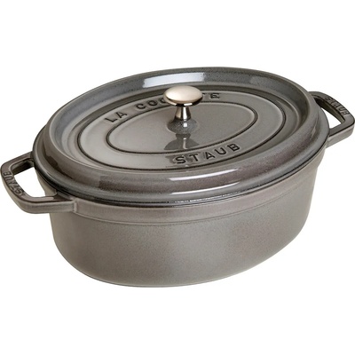 Staub Съд за готвене V 8л, овален, графитено сив, чугун, Staub (ST1103718)