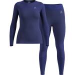 Odlo Дамско синтетично термобельо Odlo Women's Fundamentals Performance Warm Synthetic base layer - Skipper Blue - размер XL (114-3831-0215)