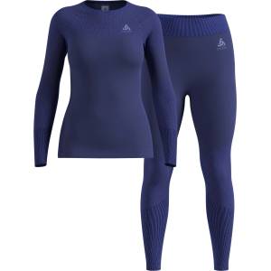 Odlo Дамско синтетично термобельо Odlo Women's Fundamentals Performance Warm Synthetic base layer - Skipper Blue - размер XL (114-3831-0215)