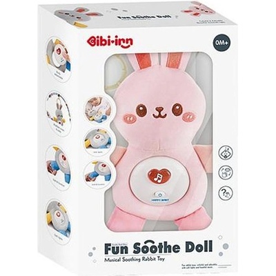 Chipolino Успокояваща музикална кукла Chipolino - Зайче, светлорозова (DIG02406029)