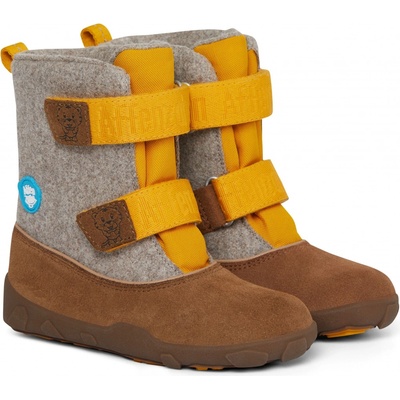 Affenzahn MINIMAL HIGHBOOT LEATHER TIGER GREY/YELLOW/BROWN
