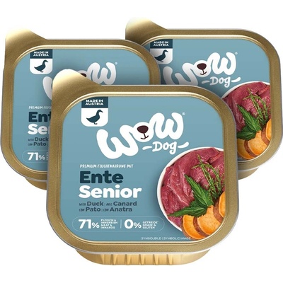 WOW Kachna s batáty Senior 3 x 150 g