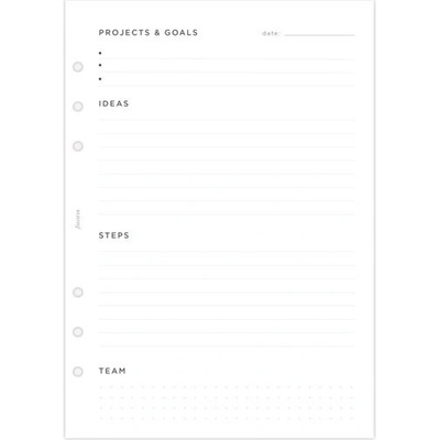 Filofax Plánovanie projektov náplň A5 diárov