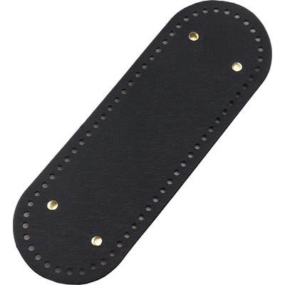 Pro Háčkování Koženkové dno na kabelku s nožkami 30 x 10 cm černé – Zboží Dáma