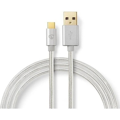 Nedis CCTB60600AL20 USB 2.0, Typ-C Zástrčka - A Zástrčka, 2m, Hliník