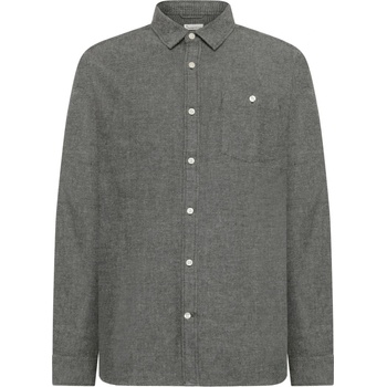 KnowledgeCotton Apparel Мъжка риза с копчета Knowledgecotton apparel Zig-Zag Twill Structure Shirt - Forrest Night - размер 3XL (033-2935-0215)