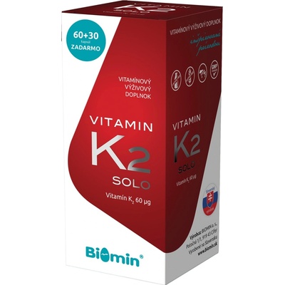 Biomin Vitamín K2 Solo 60 + 30 kapsúl