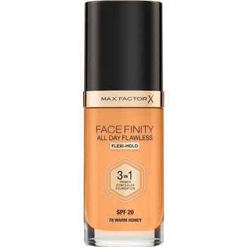 MAX Factor Facefinity All Day Flawless дълготраен фон дьо тен SPF 20 цвят 78 Warm Honey 30ml