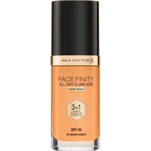 MAX Factor Facefinity All Day Flawless дълготраен фон дьо тен SPF 20 цвят 78 Warm Honey 30ml