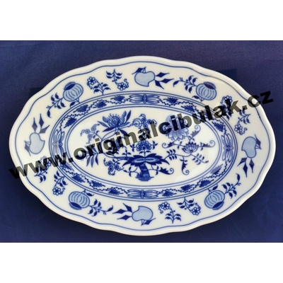 Český porcelán Dubí Mísa oválná 10067 Cibulák 24 cm