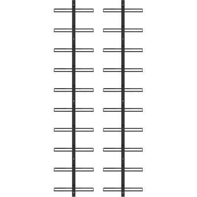 vidaXL Nástěnný stojan na víno pro 20 lahví 2 ks, černý kov – Zboží Dáma