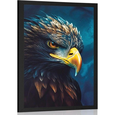 Plakát modro-zlatý orel - 30x45 no frame