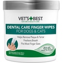 Vitamíny a doplnky stravy pre psov Vet´s best čistiace obrúsky na zuby pre psov náprstok 50 ks