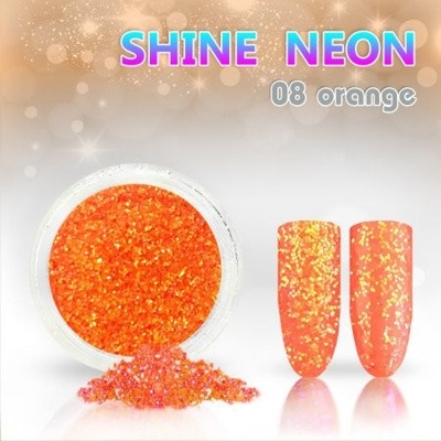 Neónový glitrový prášok 08 shine neon orange