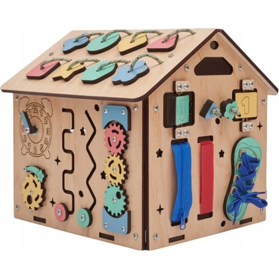 BusyKids Dřevěný senzorický domeček