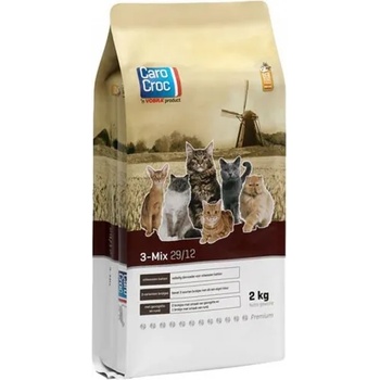 Image 1 of Vobra Carocroc cat 3-mix - храна за пораснали котки, от всички породи, с ПИЛЕ, РИБА и ДИВЕЧ, Холандия - 12, 5 кг