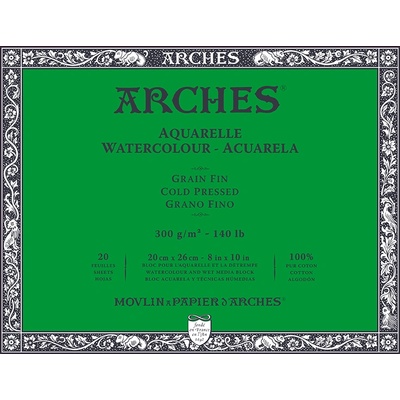 ARCHES Watercolour Cold Pressed Скицник 20 20 x 26 cm 300 g (A1711599)