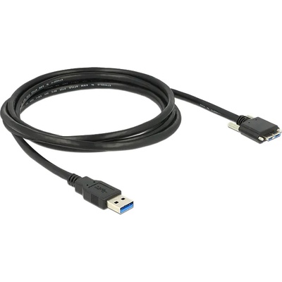 Delock Кабел USB 3.0 Тип A щепсел USB 3.0 Тип Micro-B щепсел с винтове 2 м