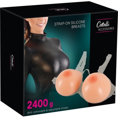 Cottelli Collection accessoires Silicone Breasts with Straps – Zboží Mobilmania