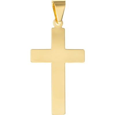 Argento Pozlacený stříbrný přívěsek křížek 85963