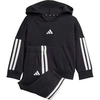 Adidas Детско яке за тренировка adidas Kid's Essentials Jogger Hooded Training jacket - Black / White - размер 68 (EU) (704-6487-0111)
