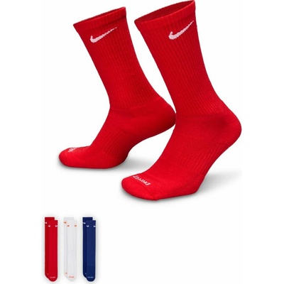 Nike EVERYDAY PLUS CUSHIONED CREW 3 PAIRS SX6888-996 červené