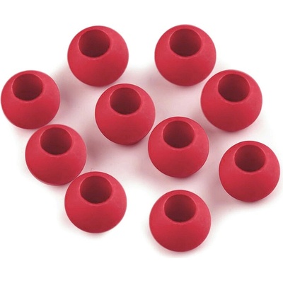 Plastové korálky matné s veľkým prievlakom/plavkové 10x12 mm Farba: 5 (3) červená svetlá