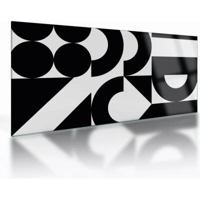 Sklenený obraz - Geometrická abstrakcia N⁰2, jednodielne 100x50 cm na skle