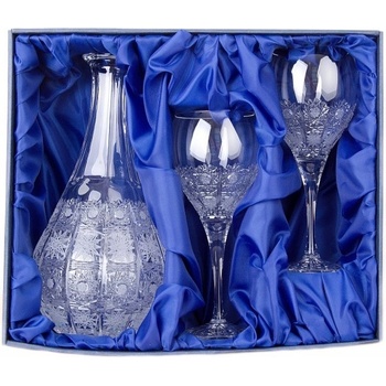 Onte Crystal Vínový set se skleničkami Klasika Dárkové balení Láhev 2 Ks 340ml