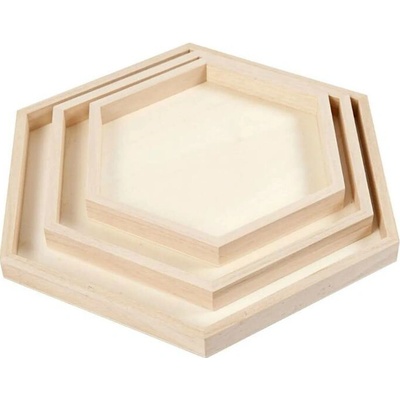 Dřevěný rám – hexagon Velikost rámu: 26cm (v nejširším bodě)