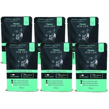 Fitmin Cat For Life losos kastrovaný 6 x 85 g