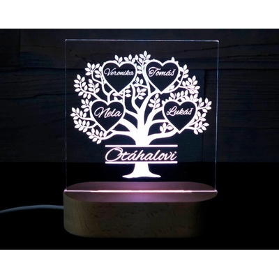 Block Engrave Lampička - Strom života