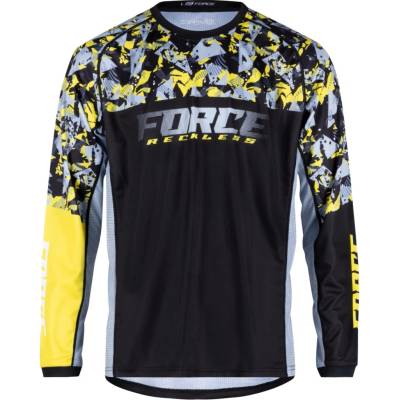 Force RECKLESS čierno-žlto-sivý mtb dl. rukáv