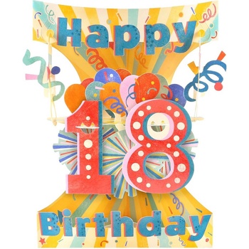 Santoro 3D картичка Santoro Swing - Happy 18 Birthday (SC233)