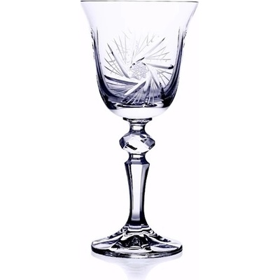 Bohemia Crystal broušené sklenice na víno aperitiv portské 6 x 130 ml