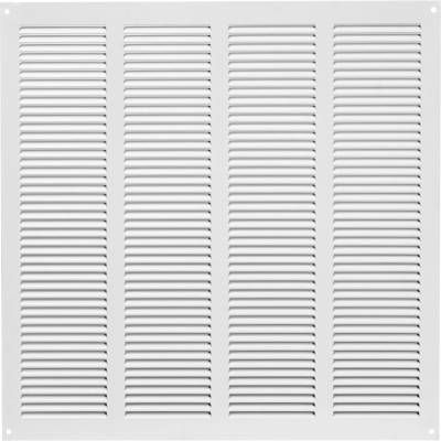 Ventishop KVMb 400x400 kovová hranatá větrací mřížka se síťkou, bílá