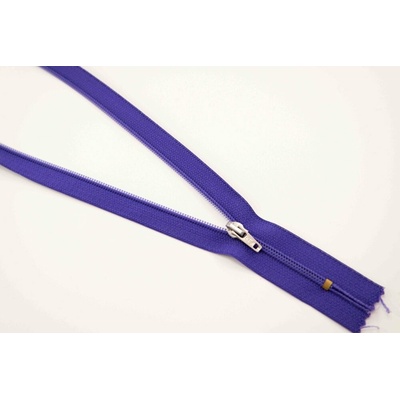 Nedeliteľný jemný plastový špirálový zips (veľkosť číslo 3) rôzne farby - dĺžka 12 cm - 60 cm 22 cm Fialová 1