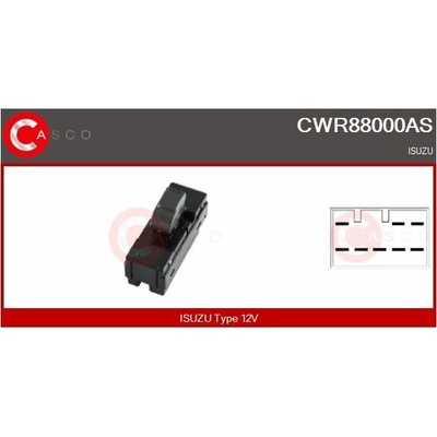 Spínač, zvedací zařízení oken CASCO CWR88000AS