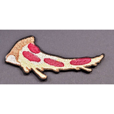 Nažehľovacia záplata - pizza - rozmer 10 cm x 4 cm