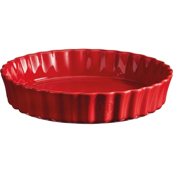 Emile Henry Форма за тарт керамична, 24 cm, червена (EH346024)