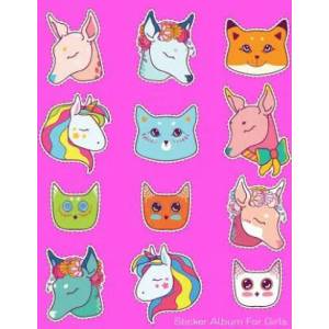 Sticker Album For Girls: 100 Plus Pages For PERMANENT Sticker Collection, Activity Book For Girls - 8.5 by 11 | Fat Dog Journals (2017)