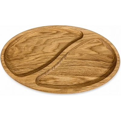 Dřevotéka Dubový servírovací tác 2 části 35x19,5 cm