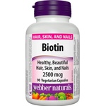 Webber Naturals Biotin, 2500 mcg, 90 капсули, Webber Naturals (3291 WN)