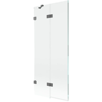 Mexen Lunar параван за вана 2-крила ляв 80 x 150 cm, прозрачен, gun metal - 897-080-100-95-00-L (897-080-100-95-00-L)