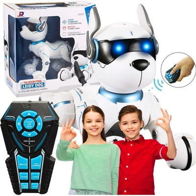BOUNN Jezdící robot bílý, plastový, se zvukem a LED podsvícením