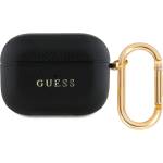 Guess PU Grained Classic Logo калъф за AirPods Pro черен (GUAPPGUGMK)