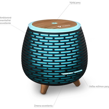 TrueLife AIR Diffuser D4 Aroma difuzér 140 ml čierný